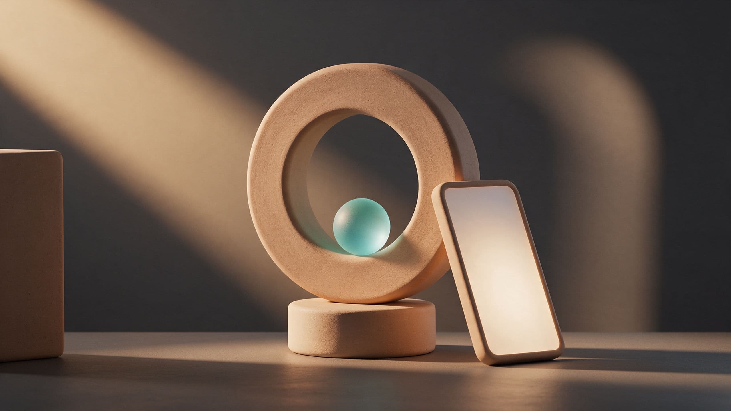Smartphone leaning against a ring with a small sphere at its center: engineers staying in the loop with AI-assisted coding